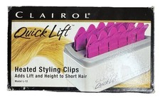 Vintage Clairol Quick Lift Heated Styling Clips Short Hair Volume 1990  s Works