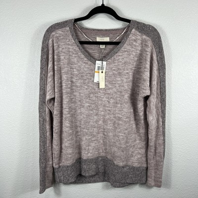 Cupio Sweater Women's S Light Purple Soft Two Toned V-Neck Long