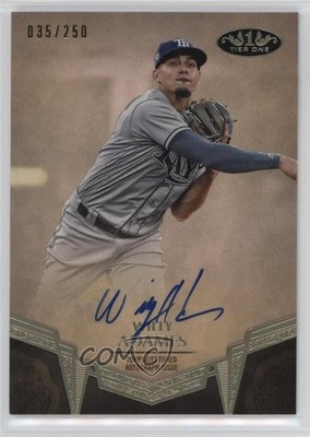 2019 Topps Tier One Break Out /250 Willy Adames #BA-WA Auto 1n4