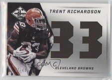 2013 Panini Limited Jumbo Materials Jersey Numbers 7/49 Trent Richardson #37 0af