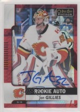2017-18 O-Pee-Chee Platinum Rookie Autos Red Prism 40/50 Jon Gillies Auto 0t9e