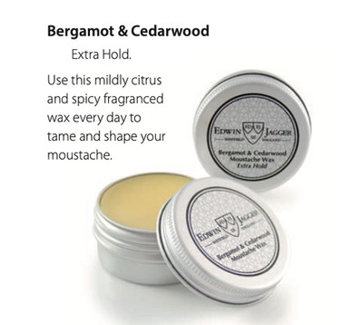 Edwin Jagger Mustache Wax Extra Hold - Mildly Citrus and Spicy Fragranced