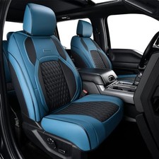 RAM 1500 Seat Covers, Faux Leather Seat Covers for Car Fit for Flat Front Blue