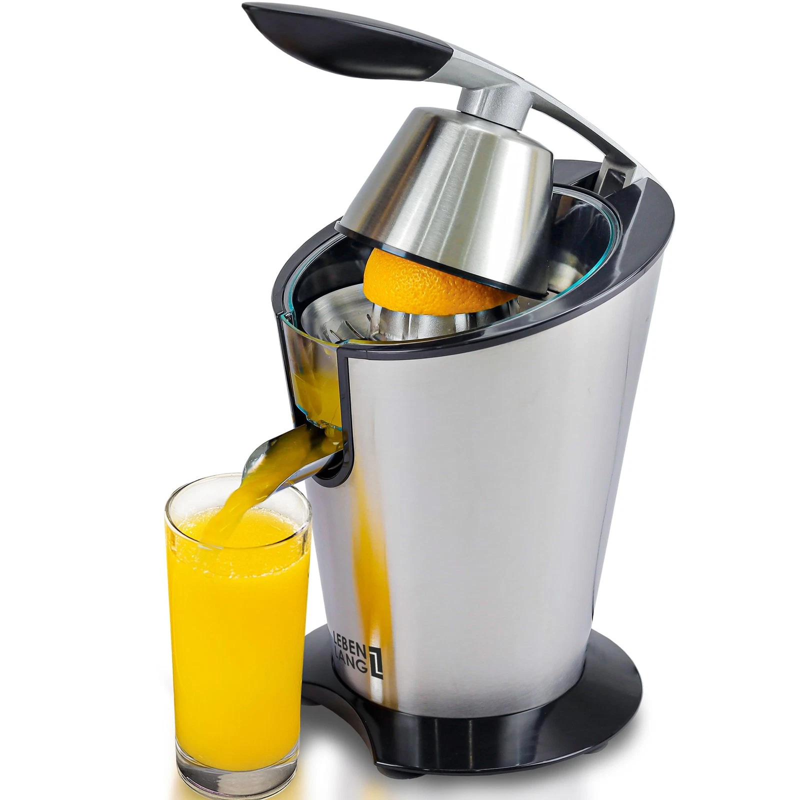 Stainless Steel Electric Orange Juicer 600W I Incl. Stainless Steel Cone & BP...