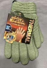 Heat Trendz Heat Zone 3.2 TOG Light Gray Thermal Gloves One Size Fits Most -NWT