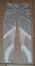 NEW Sz Small Gray High Rise Stretchy Leg Mesh Panels Athletic Leggings XERSION