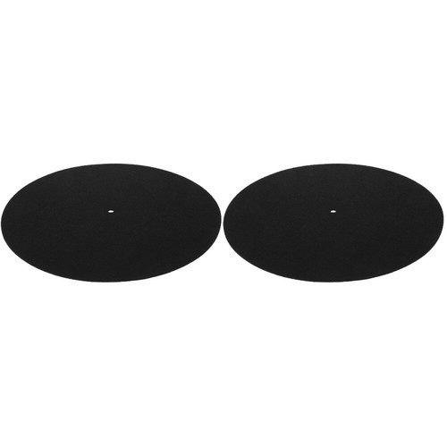 2 Pieces Wollunterlage Vinyl-Slipmat Plattenspieler Aufzeichnungsblock