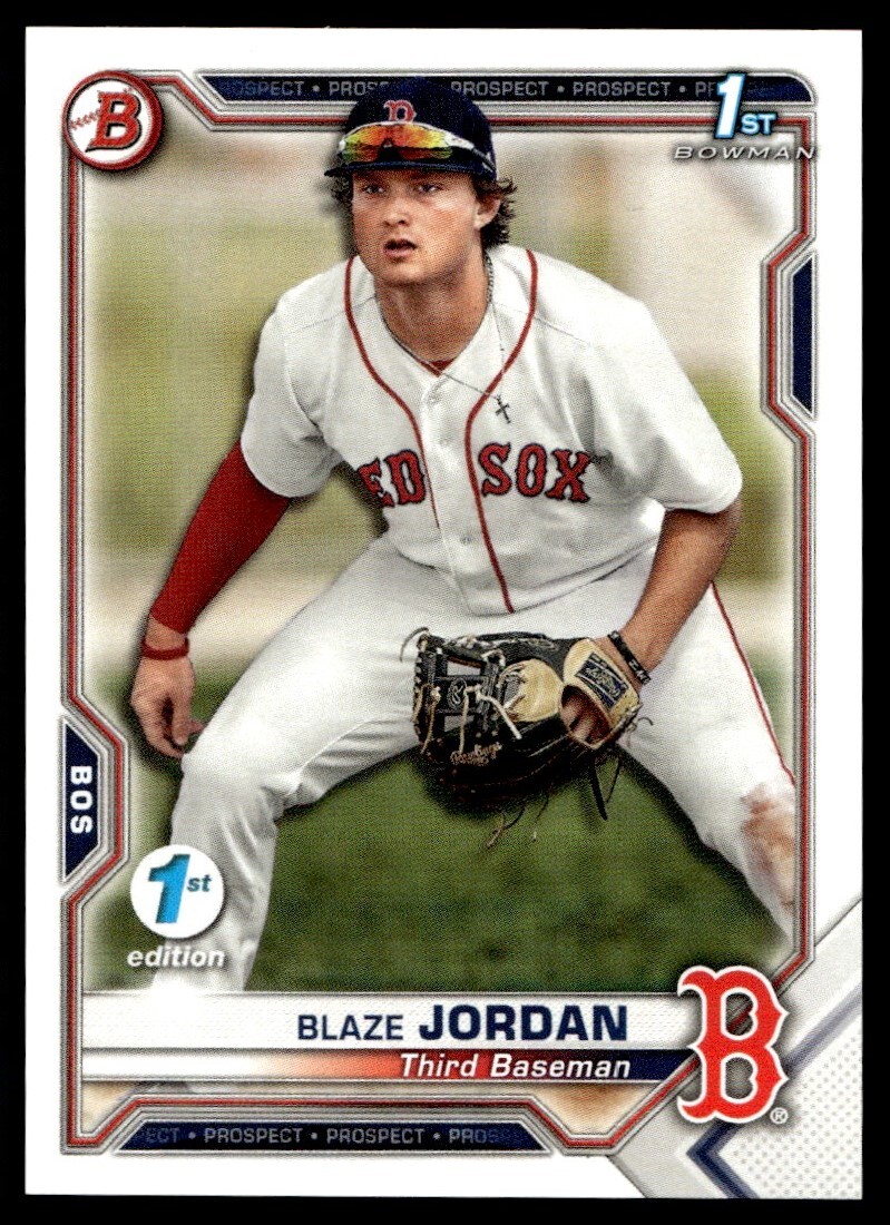 2021 Bowman 1st Edition Blaze Jordan A38 Boston Red Sox #BFE-71