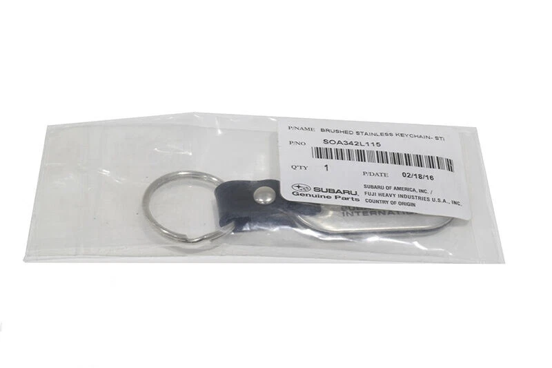 Новый OEM Subaru STI логотип матовый из нержавеющей стали брелок кольцо для ключей SOA342L159 - Изображение 2 из 2