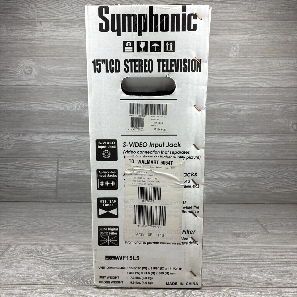 Symphonic 15" Flat Panel TV LCD/Retro Gaming Ports, WF15L5 Portable Boat RV - Image 4 of 4