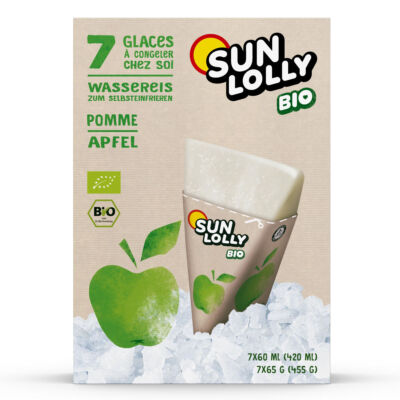 Sun Lolly Wassereis zum Selbsteinfrieren Apfelgeschmack Bio 7er