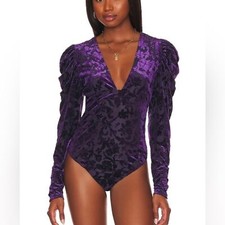 Free people intimately Magic Hour Bodysuit in Deep Sea Combo Size S