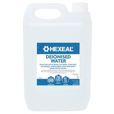 Hexeal Deionised Water 5L – Demineralised - Reduce Limescale & Water Stains