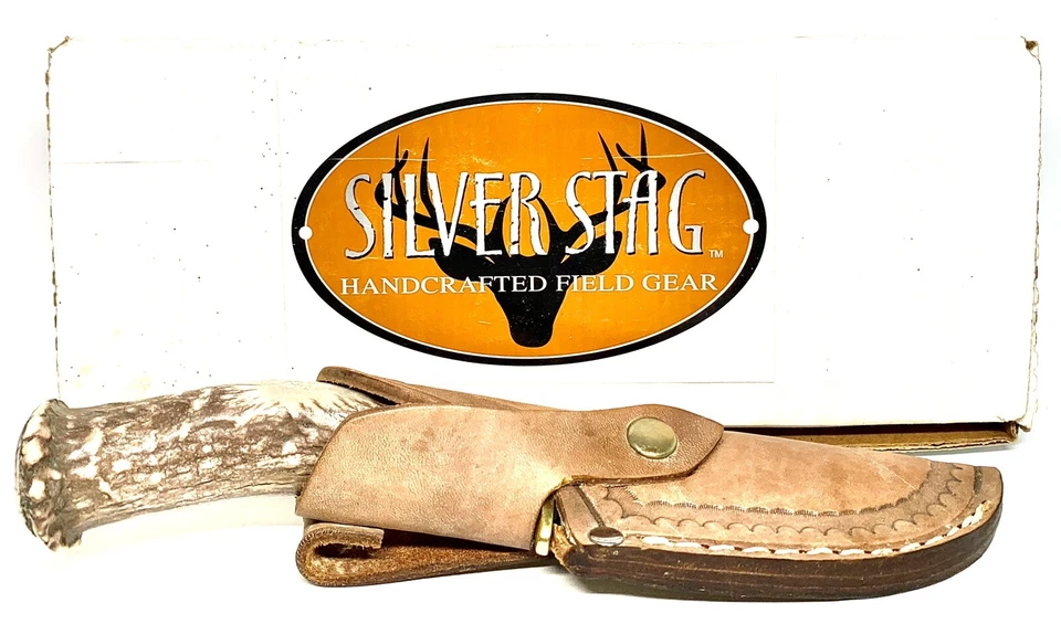 Cuchillo coleccionable ciervo plata nuevo único Foto 3 de 4