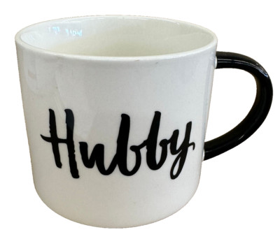 Coffee Mug Cup Husband White Black Words Handle Threshold Target 3 1/2''