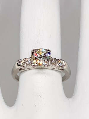 Vintage 1950s $5000 Natural Diamond VS J Platinum Wedding Ring  NICE!!!