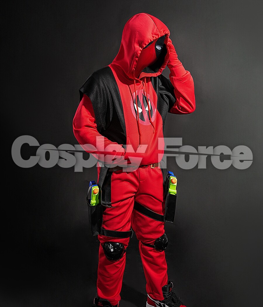 Deadpool 3 Kidpool Cosplay Costume Hoodie Set Children Boys