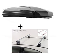 Dachbox STRIKE 440Ltr glanz+Dachtr&auml;ger VDP Delta f&uuml;r f&uuml;r Mercedes E W212 4T&uuml;r 13