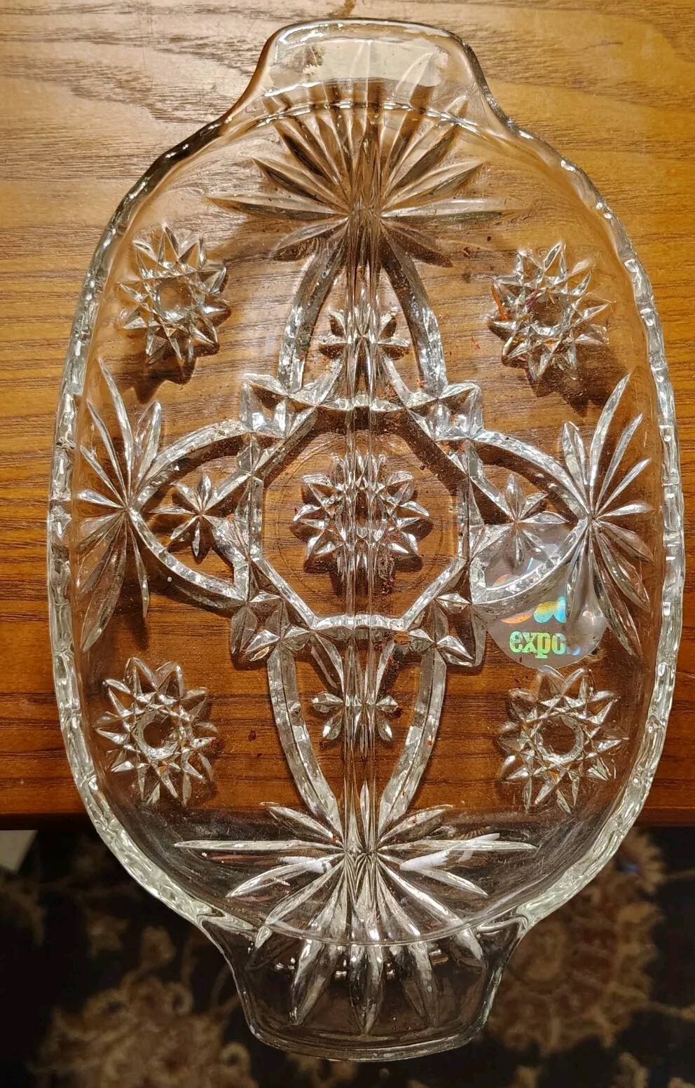 Full Lead Crystal  Lemon Candy Trinket Dish lenox