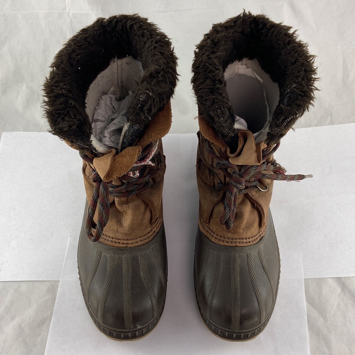 Sorel Boots Mens 6 Brown Leather Badger Waterproof Winter 