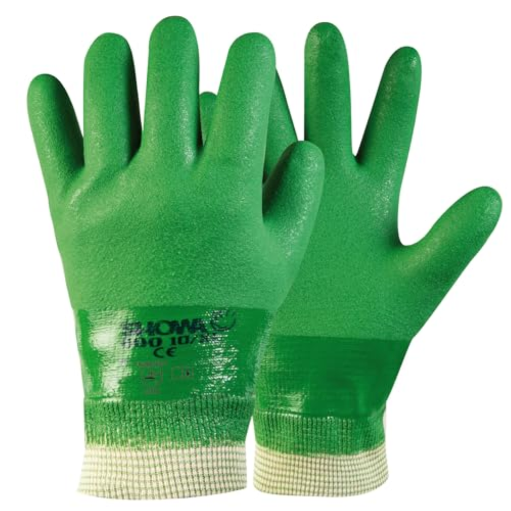 PVC vert gants SHOWA 600 Knitwrist/8 M
