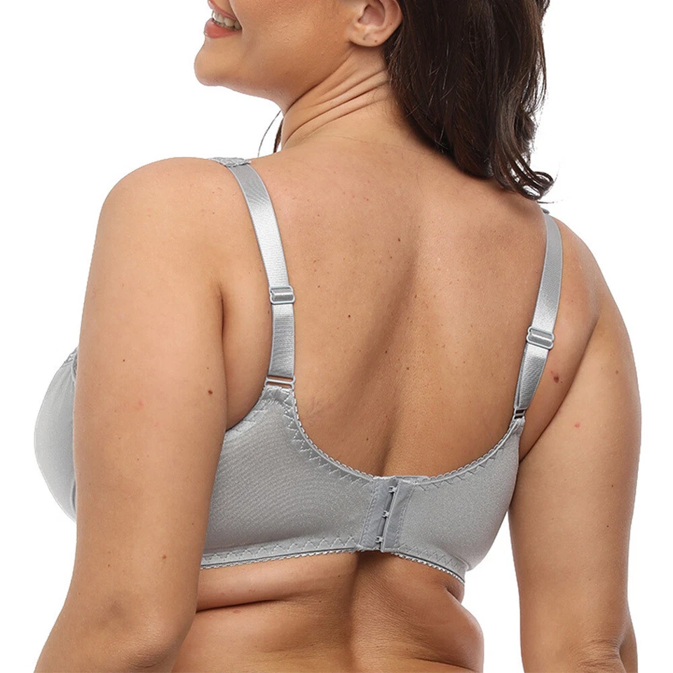 Women's Full Coverage Underwire Bra Lace Plus Size Bralette 32-54C D DD DDD GHIJ - Image 3 of 4