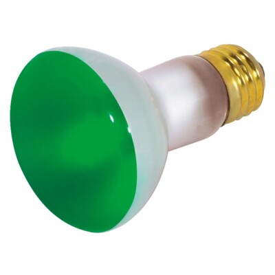 Satco S3201 50R20/G GREEN 50W 120V R20 Medium E26 Base Bulb Dimmable Reflector