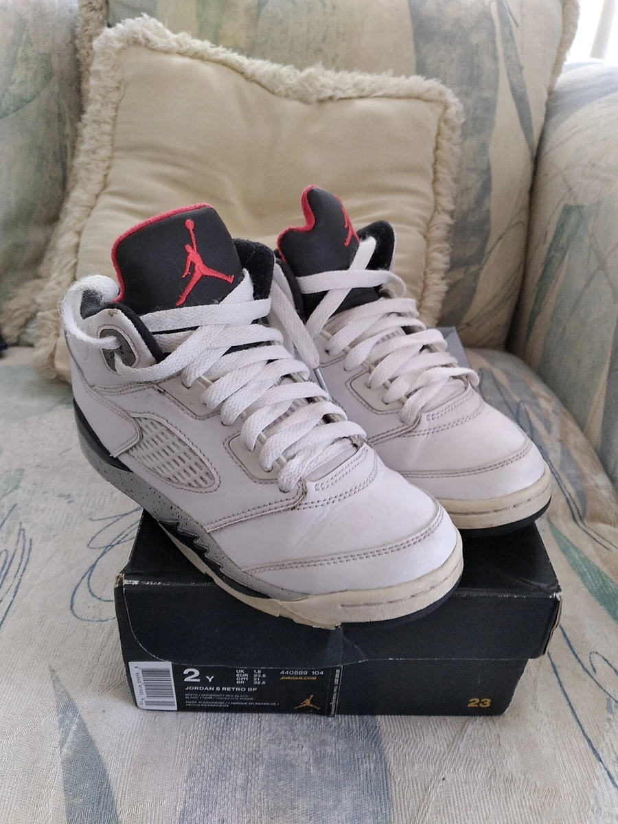 Nike air jordan 5 white cement on sale