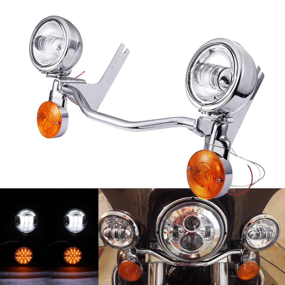 Barra de soporte de luces LED de 4,5" para Harley Touring 1997-2013 EE. UU. Foto 2 de 4
