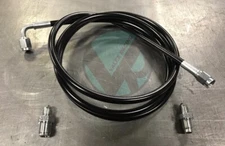 Stainless Steel Clutch Line Black For 92-01 Honda Prelude Complete Replacement