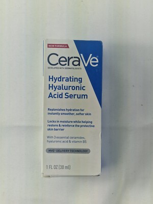 Cerave Hyaluronic Acid Serum für Gesicht mit Vitamin B5 und Ceramides 1 oz.