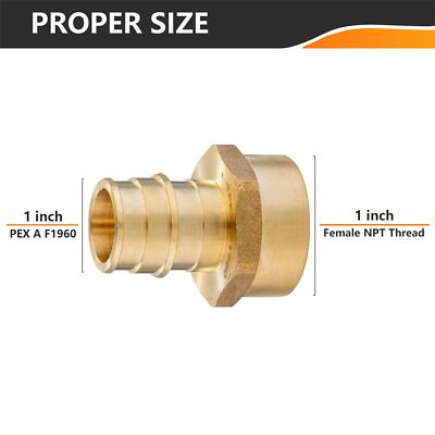 1 Pack EFIELD 1/2 Pex Plug (End Cap) Brass Crimp Fitting No Lead Free Shipping