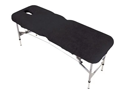 ‎PHYSIQUE PHYSIQUE Massage Table/Beauty Couch Cover with Face Hole - Black