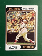 1974 Topps Baseball #396 EXC Tommy Davis Baltimore Orioles card