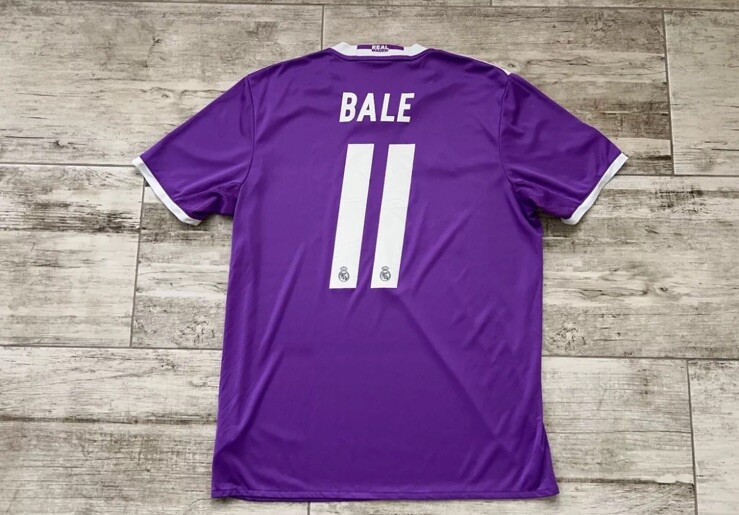 Mens Adidas Real Madrid 2016 2017 Away #11 BALE Football Jersey