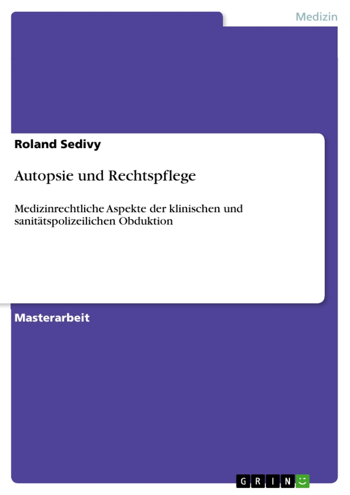 Autopsie Und Rechtspflege | Buch | 9783656318156
