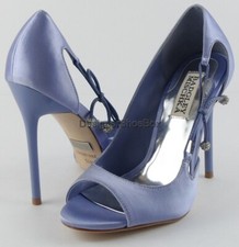  215 BADGLEY MISCHKA WANDA Lavender Satin Designer Jeweled WEDDING Pumps 5.5