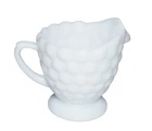 Vintage Anchor Hocking Milk Glass White Bubble Creamer Exceptional !