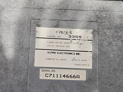 Alpine 7357J 3355 tuner cassette deck Equalizer Spectrum analyser