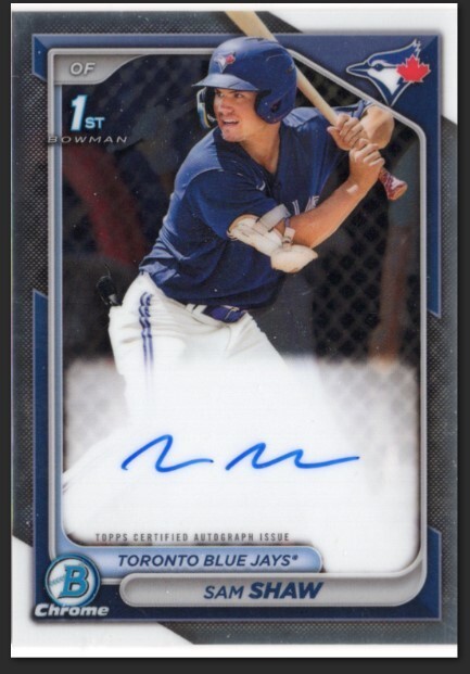 2024 Bowman - Chrome Prospect Autographs #CPA-SS Sam Shaw (AU, RC)