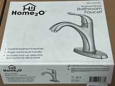 Home2O Elda Brushed Nickel 4-in centerset 1-Handle Bathroom Sink Faucet