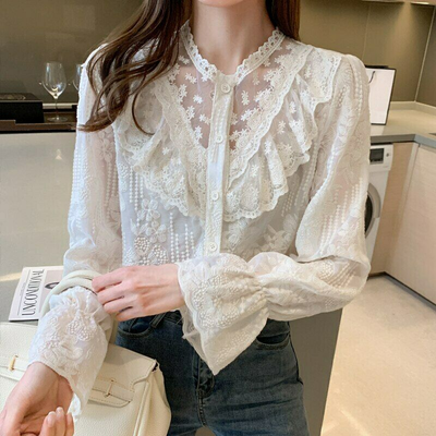 plus size frilly blouses