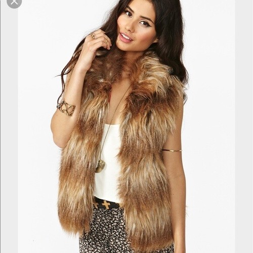 Jack By Bb Dakota Faux Fur Two Tone Red 