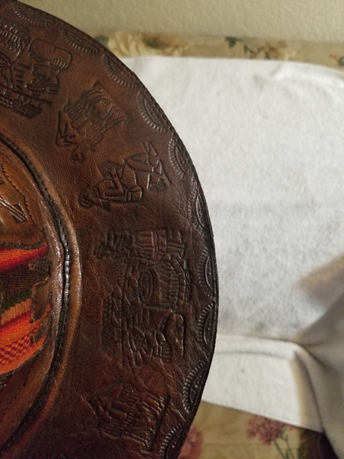 PERUVIAN LEATHER HAT - ONE SIZE - THROWBACK - TRA… - image 12