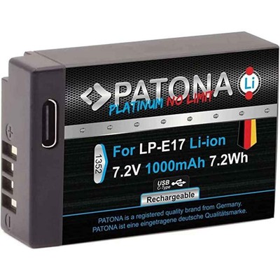 2 Batterie LP-E17 USB Tipo C 1000 MAh – Compatibili Con Canon EOS RP, R8, R10, R100, 77D, 200D, 250D, 750D, 850D, Ecc
