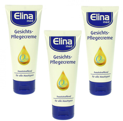 Elina med Q10 Gesichtscreme  3 x 75 ml hautstraffende Creme Urea