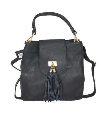 VERA PELLE Italy Elegante Damen Tasche Ledertasche Neu Schwarz Echtes Leder