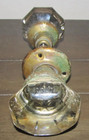 Antique SET UV Glowing URANIUM CLEAR GLASS DOOR KNOBS BRASS Light Glow — photo 2