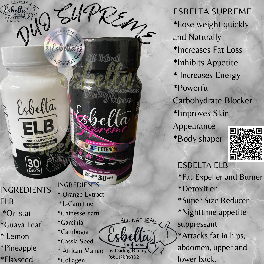 duos naturales quema grasa esbelta supreme y elb
