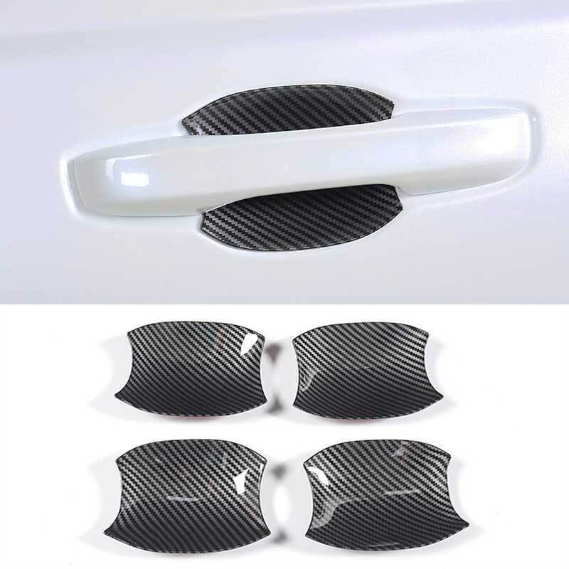 Para Honda CR-V 2023-2024 ABS Fibra de Carbono ABS Puerta Exterior Tazón Cubierta Tazón Tapiz Borde Foto 2 de 4